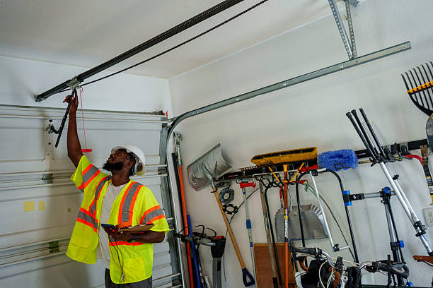 Professional Garage Door technician working in Yorkville, IL